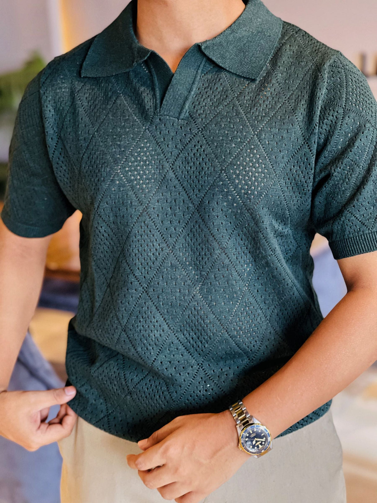Knit Polo T-Shirt