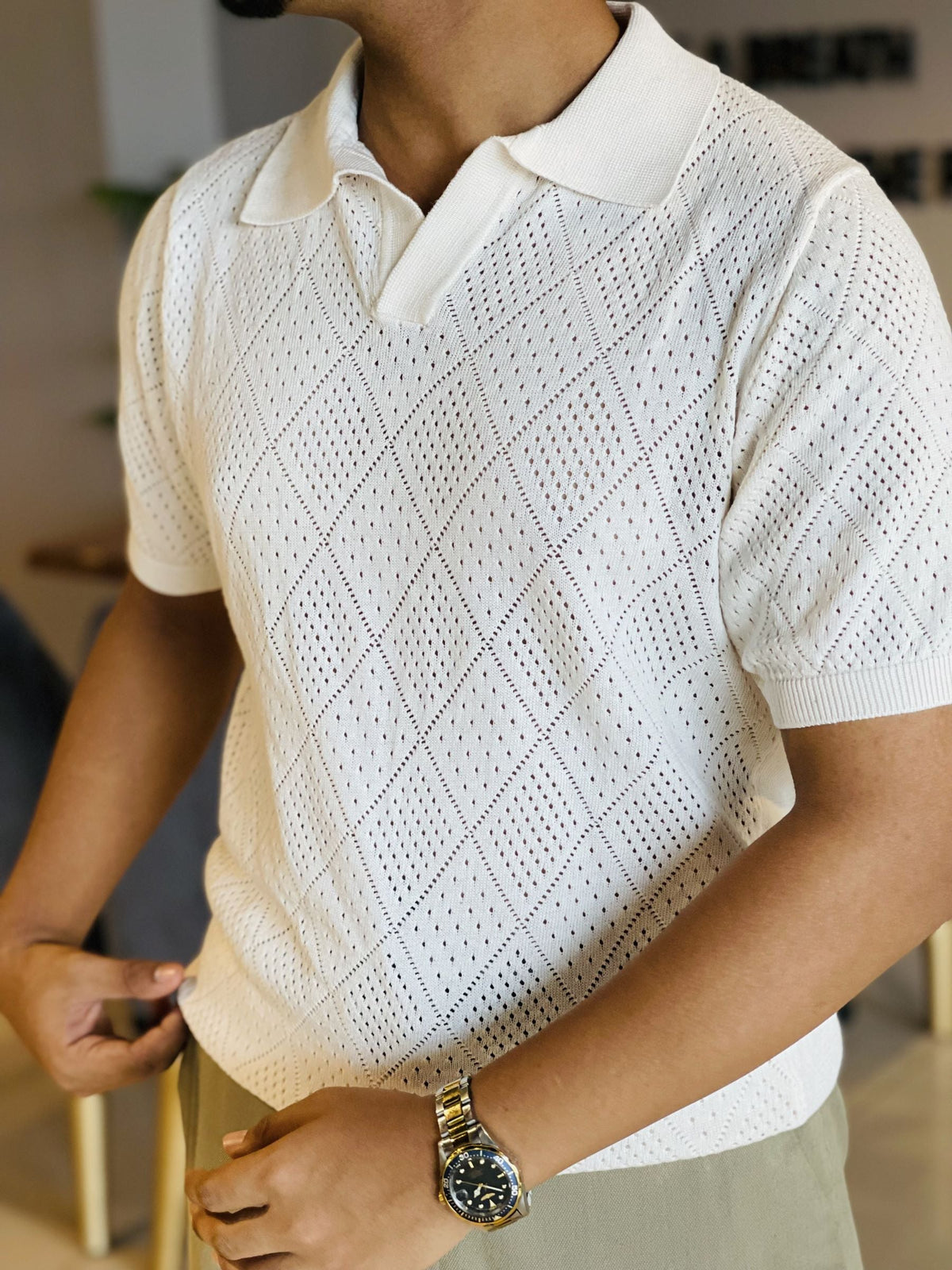 Knit Polo T-Shirt Combo