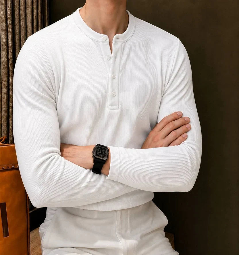Henley Combo   | coffee & White