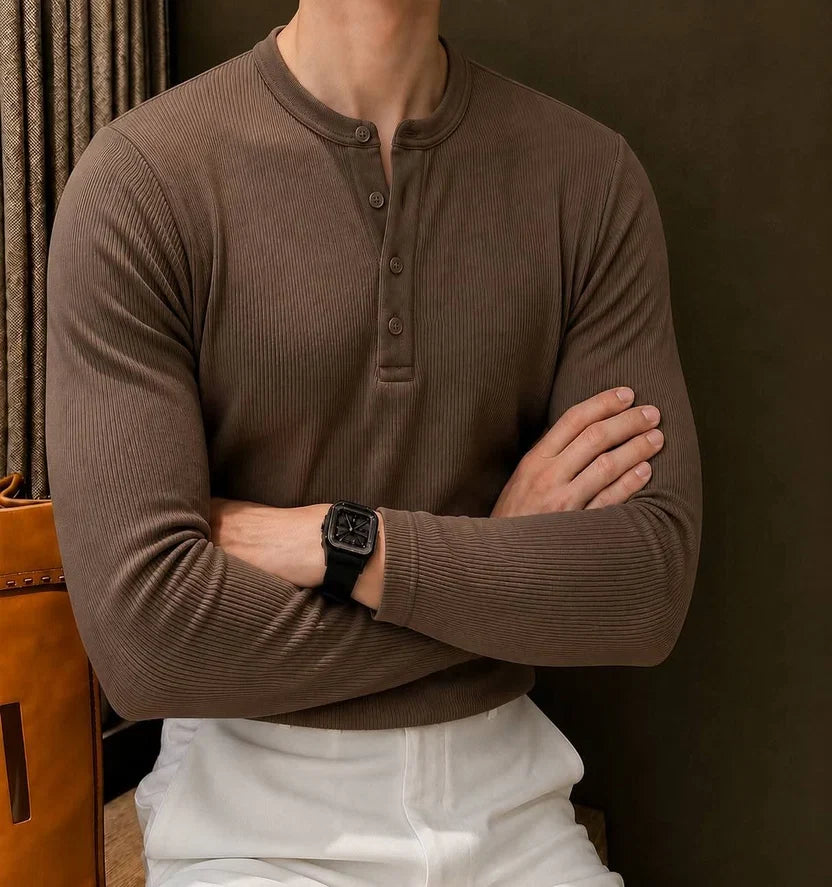 Henley Combo   | coffee & White