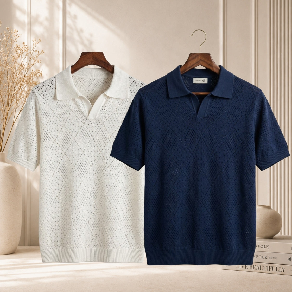 Knit Polo T-Shirt Combo